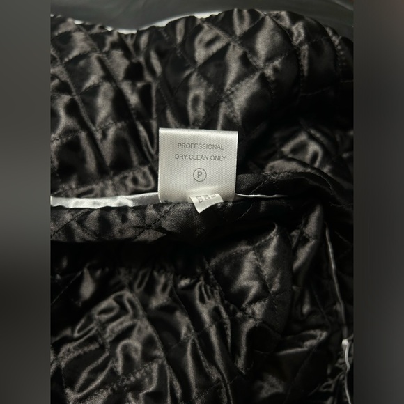 CALVIN KLEIN Black Faux Fur Zipper Coat with Buckle Detail, Size XL, NWOT - Picture 7 of 7